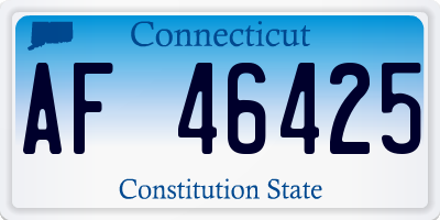 CT license plate AF46425