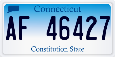 CT license plate AF46427