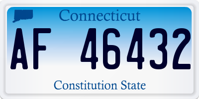 CT license plate AF46432