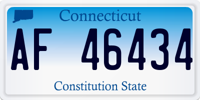 CT license plate AF46434