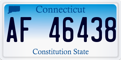 CT license plate AF46438