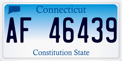 CT license plate AF46439