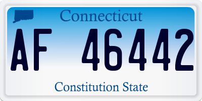 CT license plate AF46442