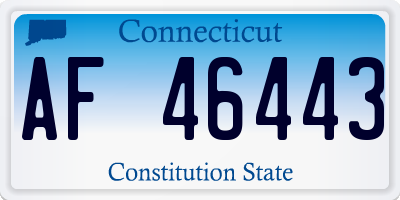 CT license plate AF46443