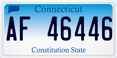 CT license plate AF46446