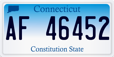 CT license plate AF46452