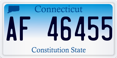 CT license plate AF46455
