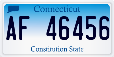 CT license plate AF46456
