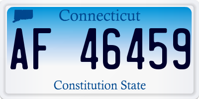 CT license plate AF46459