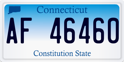 CT license plate AF46460