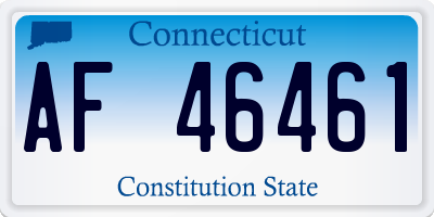 CT license plate AF46461