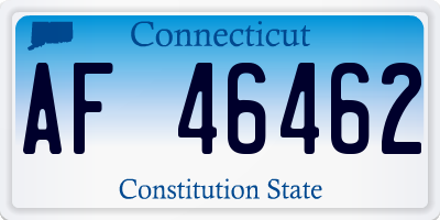 CT license plate AF46462