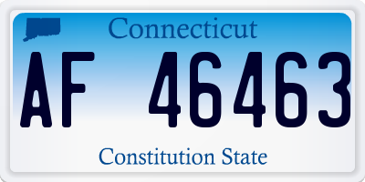 CT license plate AF46463