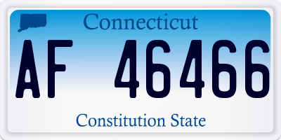 CT license plate AF46466