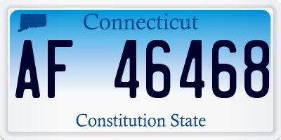 CT license plate AF46468