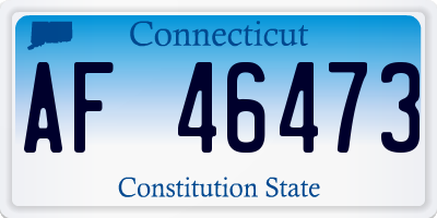 CT license plate AF46473