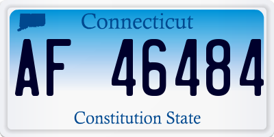 CT license plate AF46484