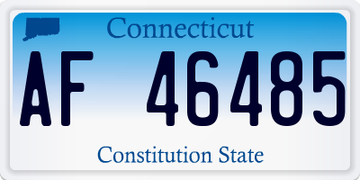 CT license plate AF46485