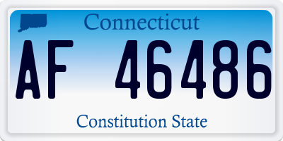 CT license plate AF46486