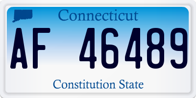 CT license plate AF46489