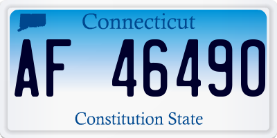 CT license plate AF46490