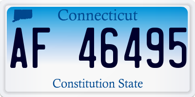 CT license plate AF46495