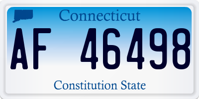 CT license plate AF46498