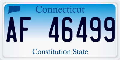 CT license plate AF46499