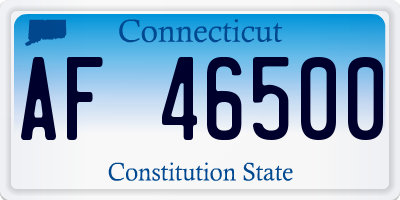 CT license plate AF46500