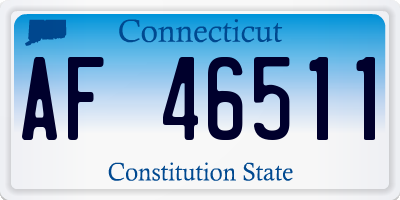 CT license plate AF46511