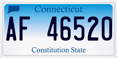 CT license plate AF46520