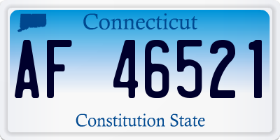 CT license plate AF46521