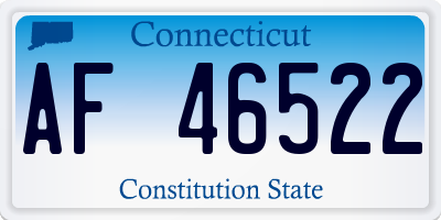 CT license plate AF46522
