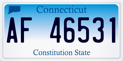 CT license plate AF46531