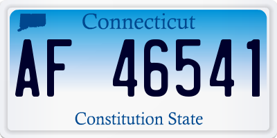 CT license plate AF46541