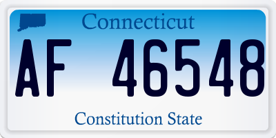 CT license plate AF46548