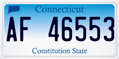 CT license plate AF46553