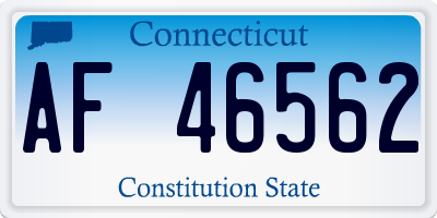 CT license plate AF46562