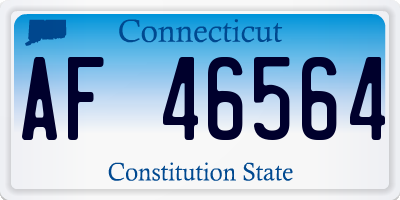 CT license plate AF46564