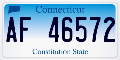 CT license plate AF46572