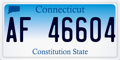 CT license plate AF46604