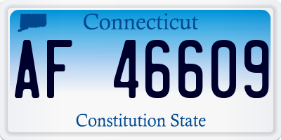 CT license plate AF46609