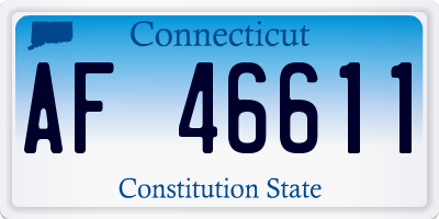 CT license plate AF46611