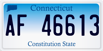 CT license plate AF46613