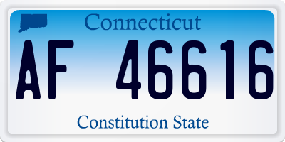 CT license plate AF46616