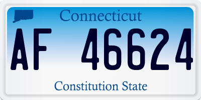 CT license plate AF46624