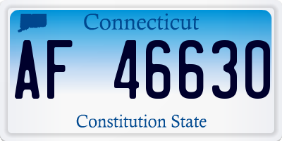 CT license plate AF46630