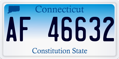 CT license plate AF46632