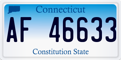 CT license plate AF46633