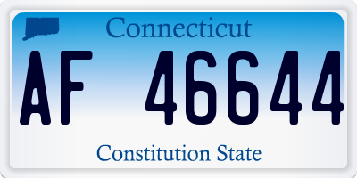 CT license plate AF46644